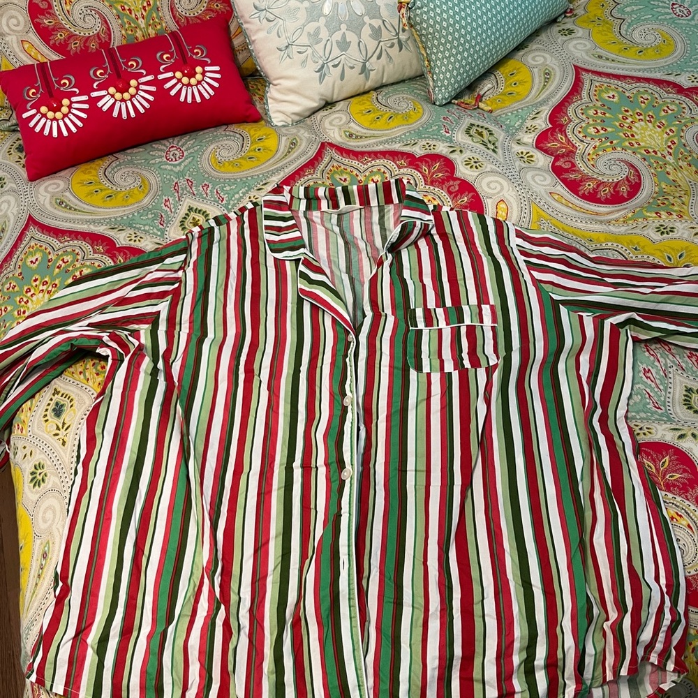 Printfresh Candy Cane Long Sleep Set Pajamas - Pe… - image 2